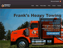 Tablet Screenshot of franksheavytowing.com